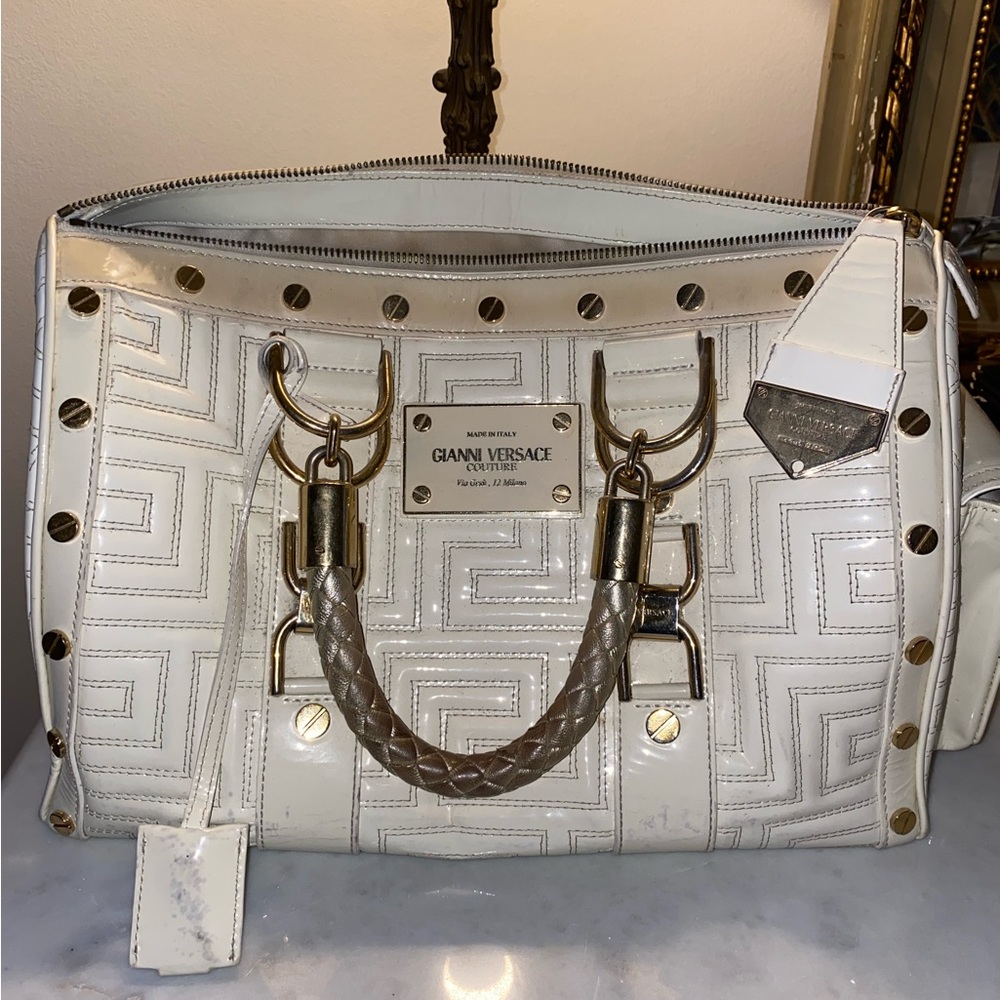 Gianni Versace patent leather handbag